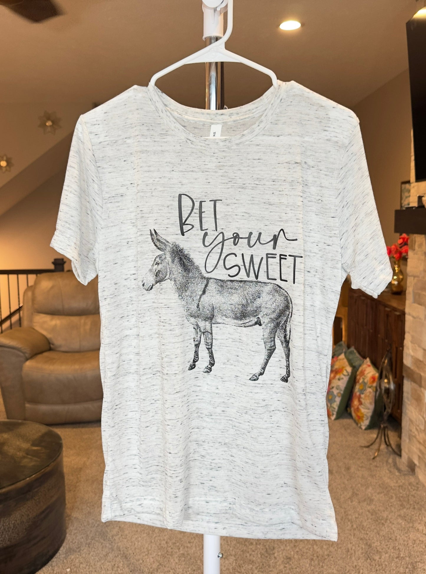 Small | Bet Your Sweet Ass | White Marble | Tee & Tank Sale