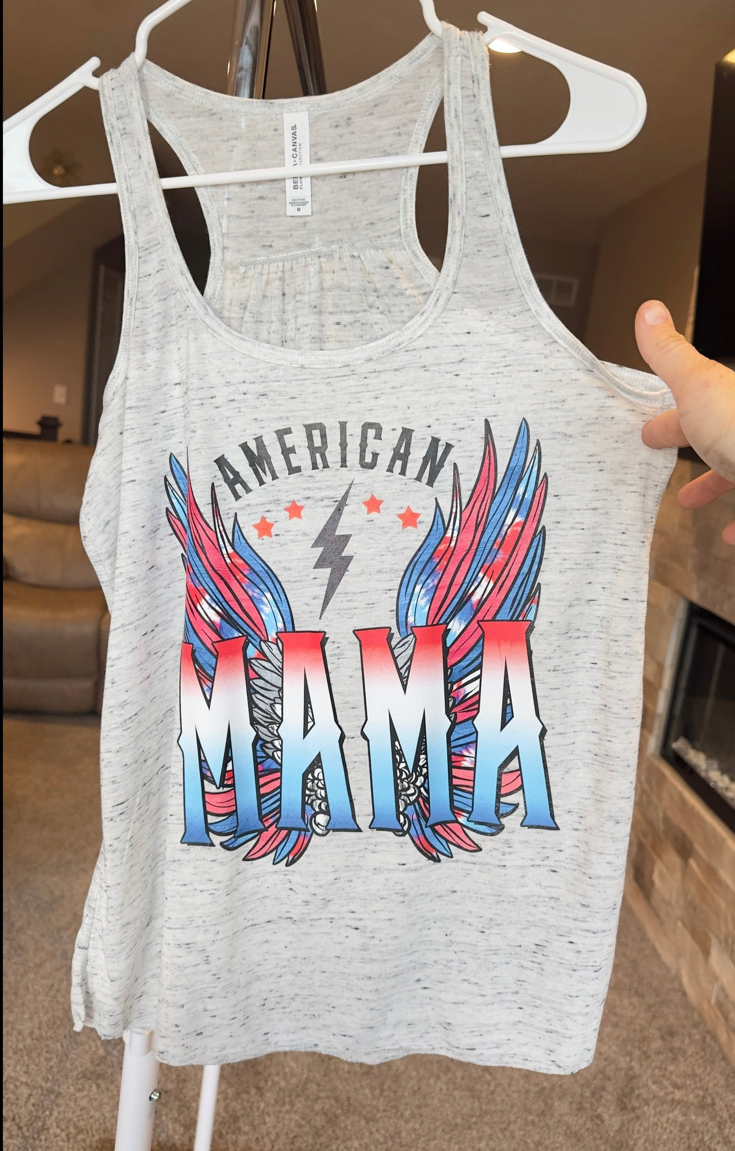Medium | American Mama | White Marble | Tee & Tank Sale*