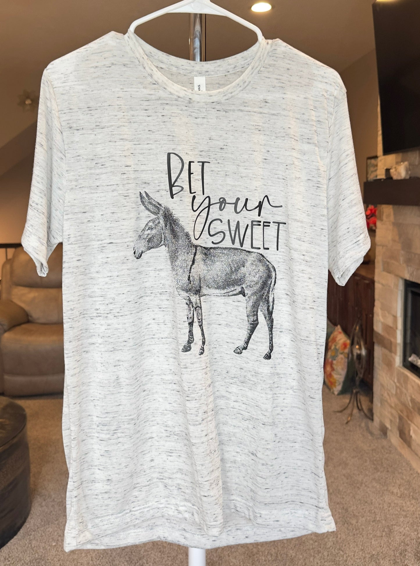 Medium | Bet Your Sweet Ass | White Marble | Tee & Tank Sale