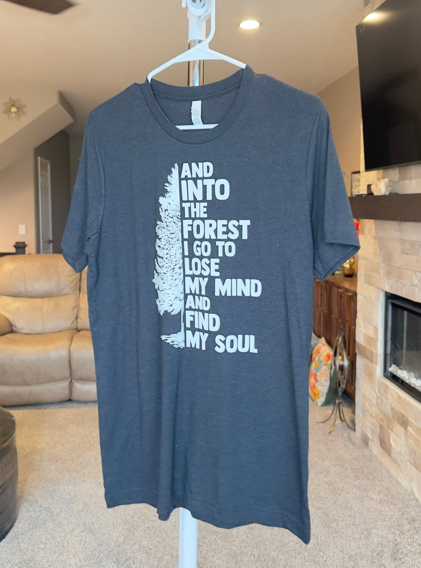 Medium | Into the Forest I Must Go | Black Heather | Tee & Tank Sale