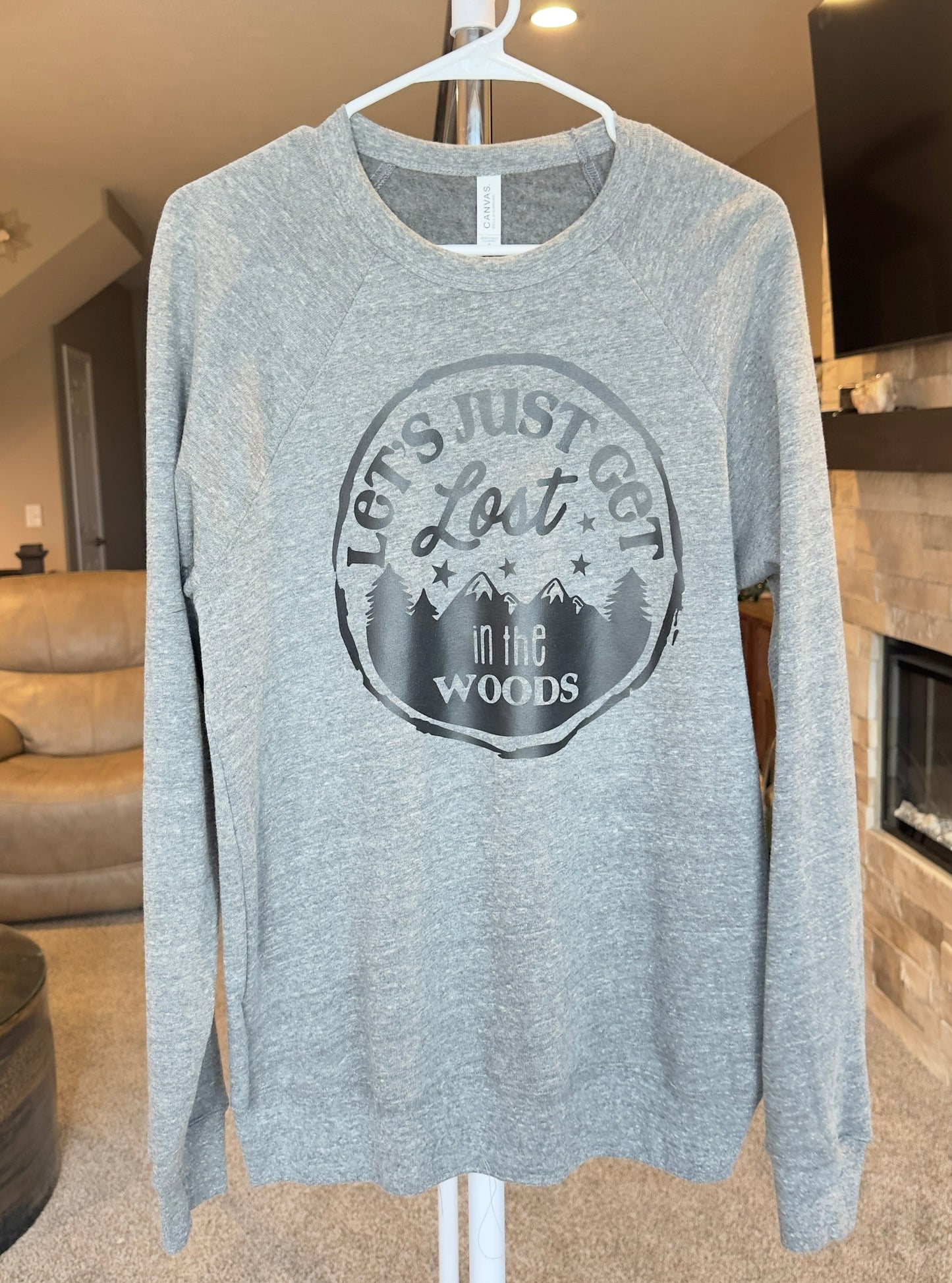 Medium | Let's Get Lost In The Woods | Heather Gray | Tee & Tank Sale