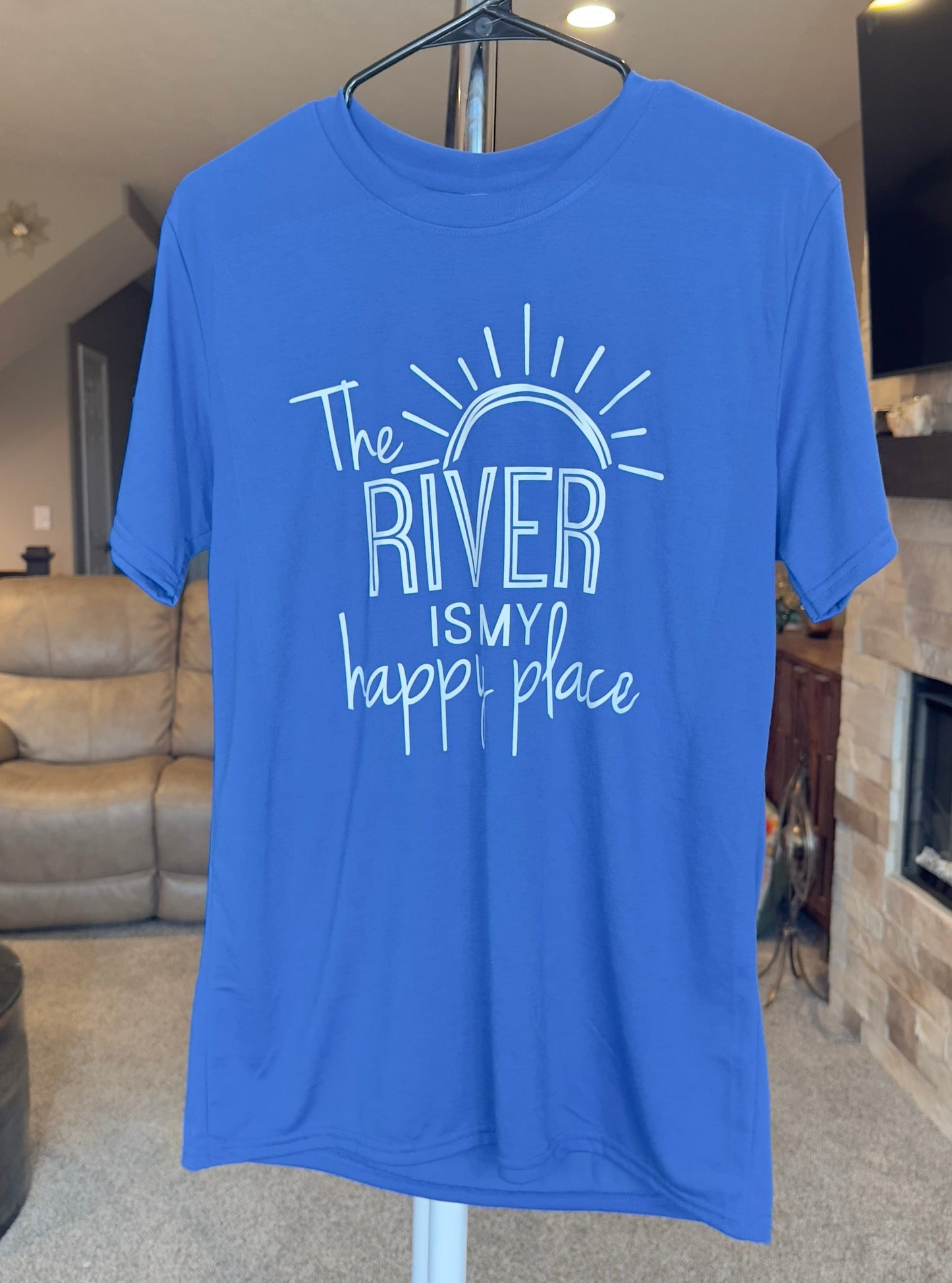Medium | The River Is My Happy Place | Royal | Tee & Tank Sale