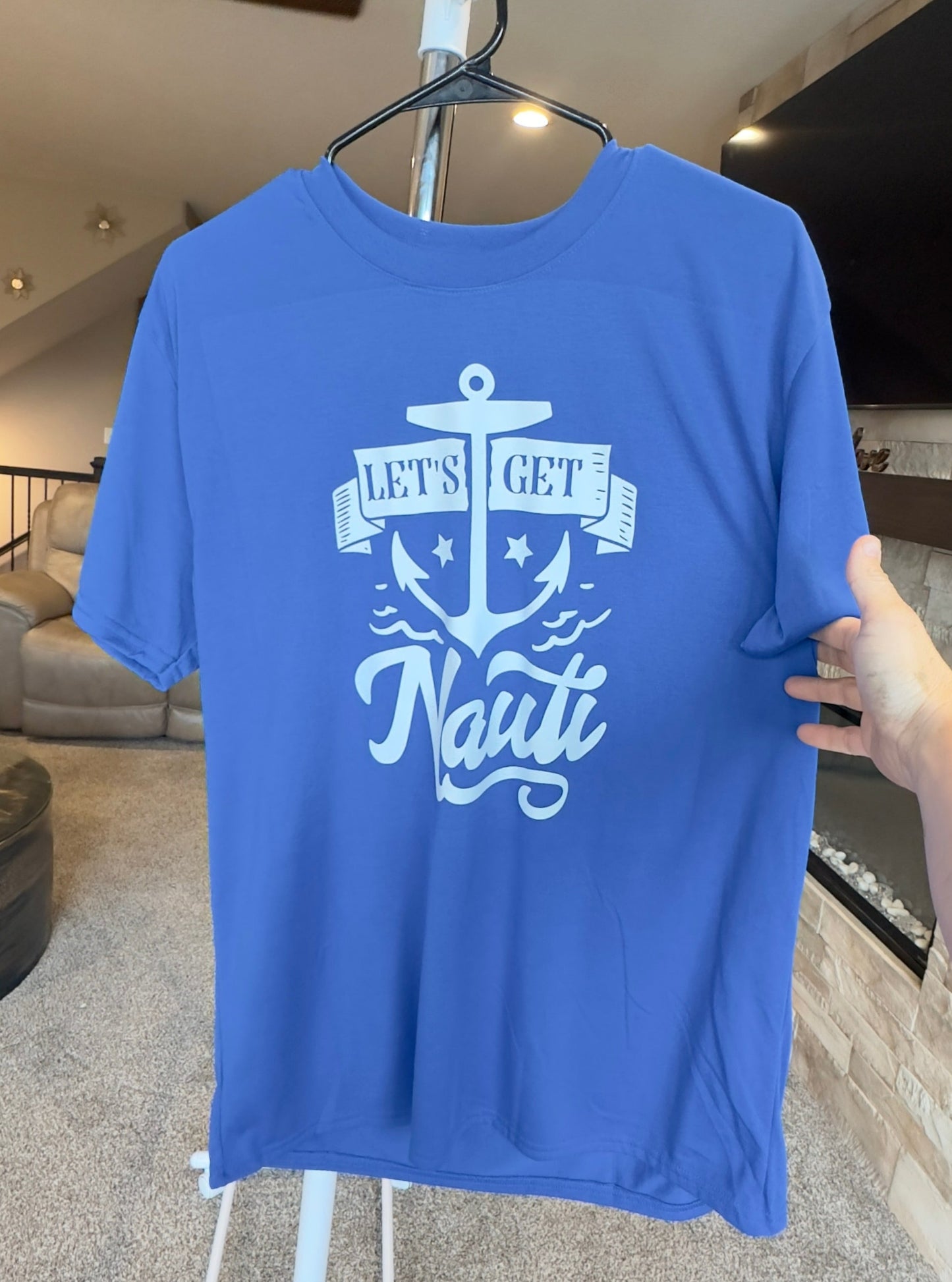 Large | Let's Get Nauti | Royal | Tee & Tank Sale