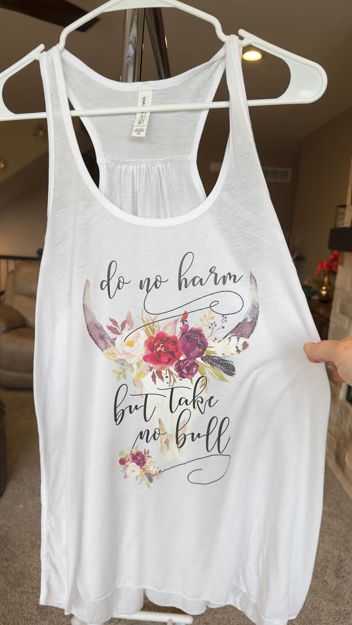 XX-Large | Do No Harm But Take No Bull | White | Tee & Tank Sale