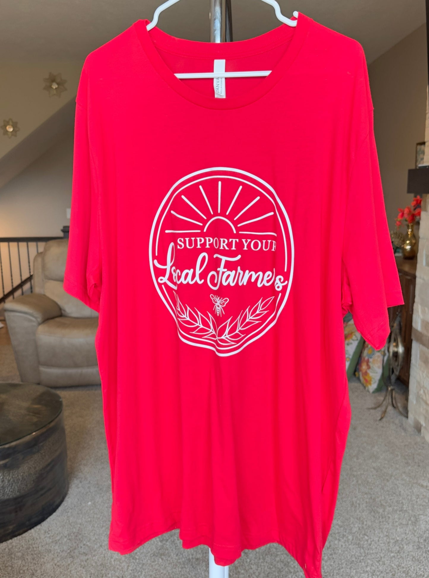 XX-Large | Support Your Local Farmer | Red | Tee & Tank Sale