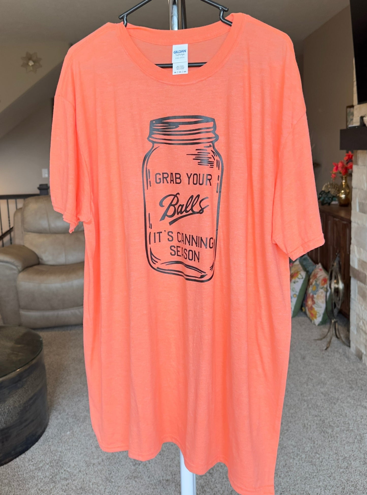XX-Large | Grab Your Balls It's Canning Season | Heather Orange | Tee & Tank Sale