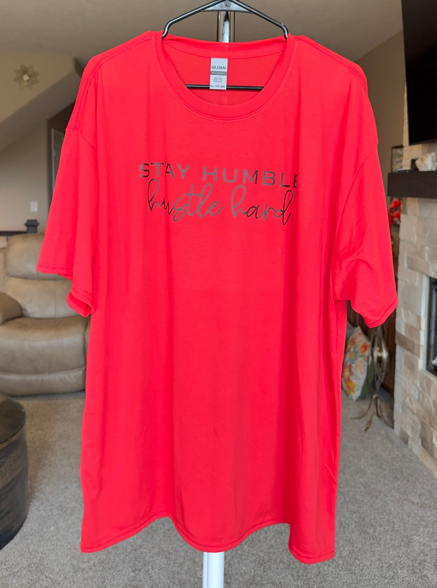 XX-Large | Stay Humble Hustle Hard | Red | Tee & Tank Sale