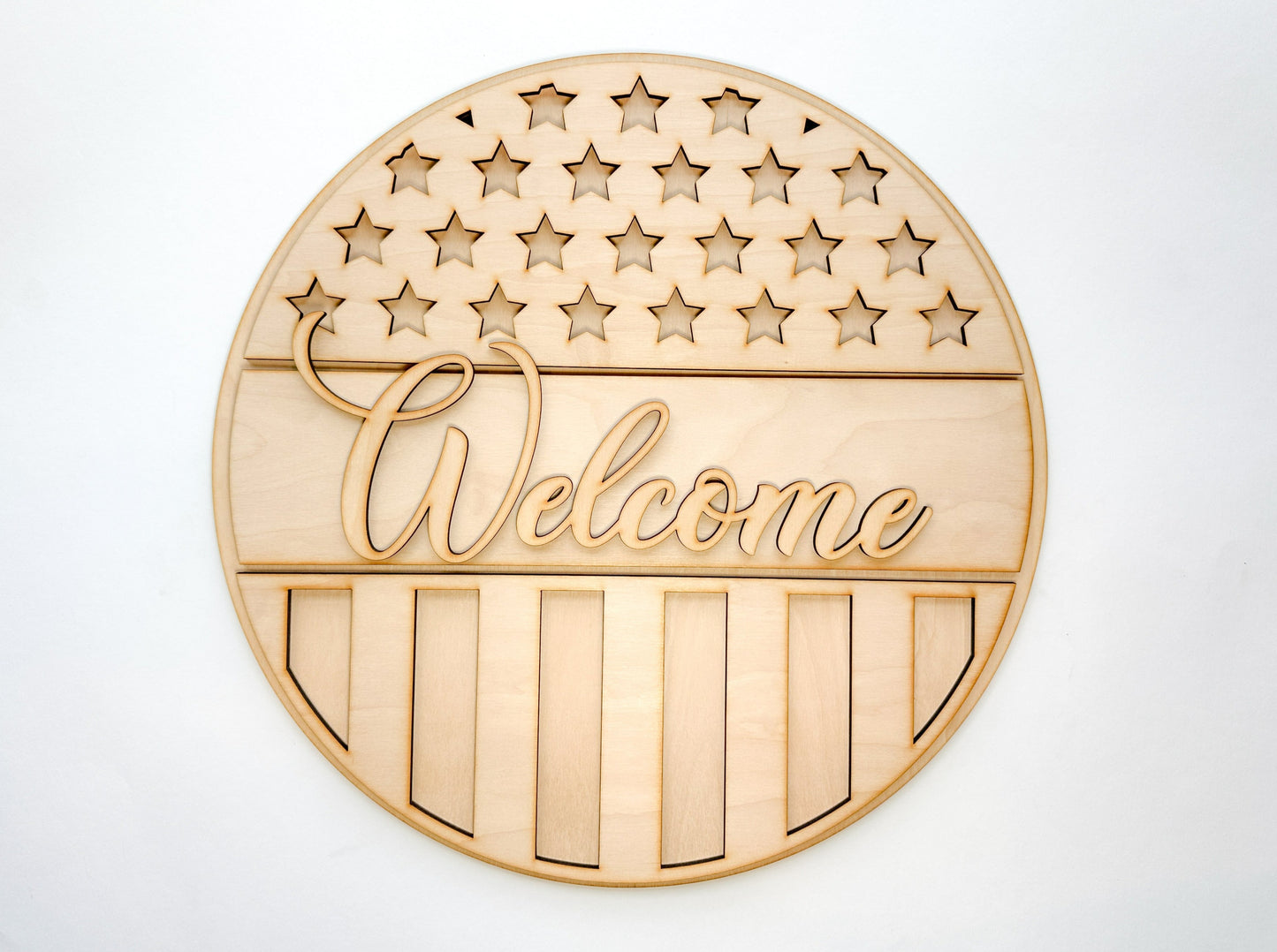 Welcome Stars and Stripes Door Hanger DIY Kit | Unfinished | Paint Your Own