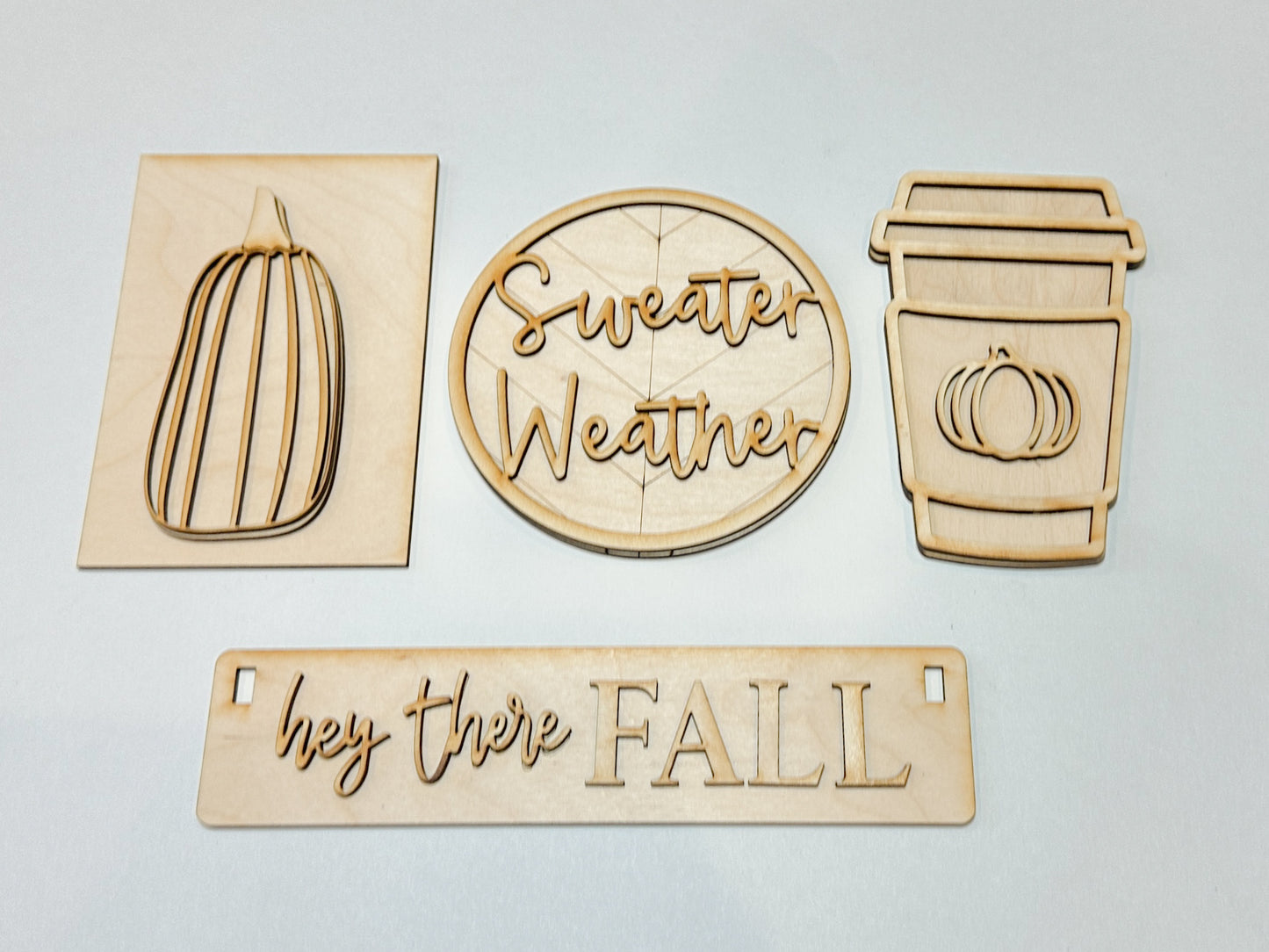 Hey There Fall Shelf Sitter DIY Kit | Unfinished | Paint Your Own