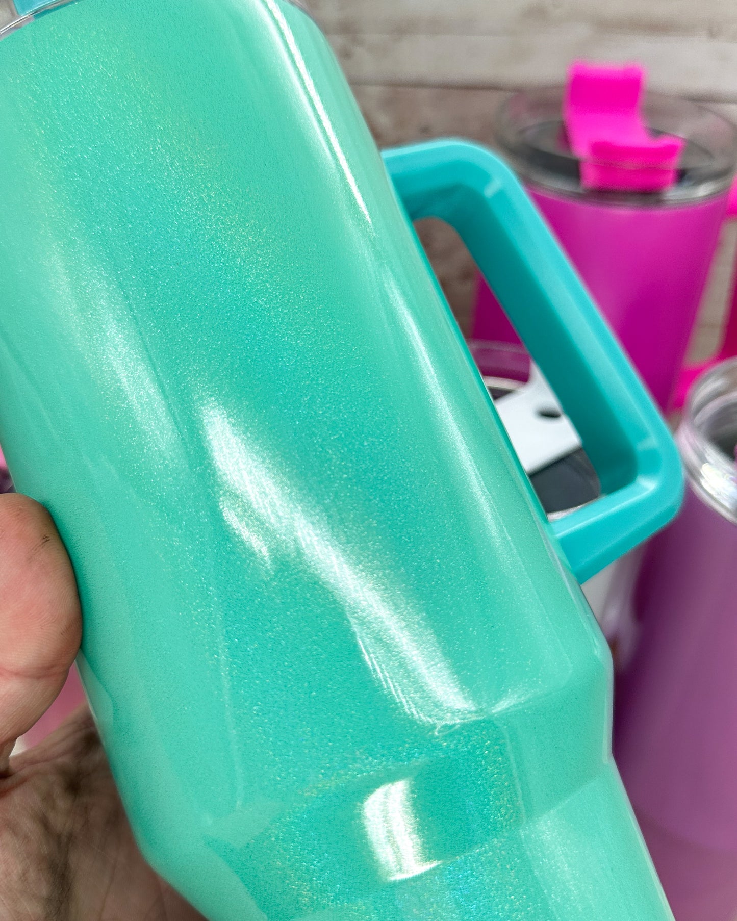 40oz Shimmer Handle Tumbler