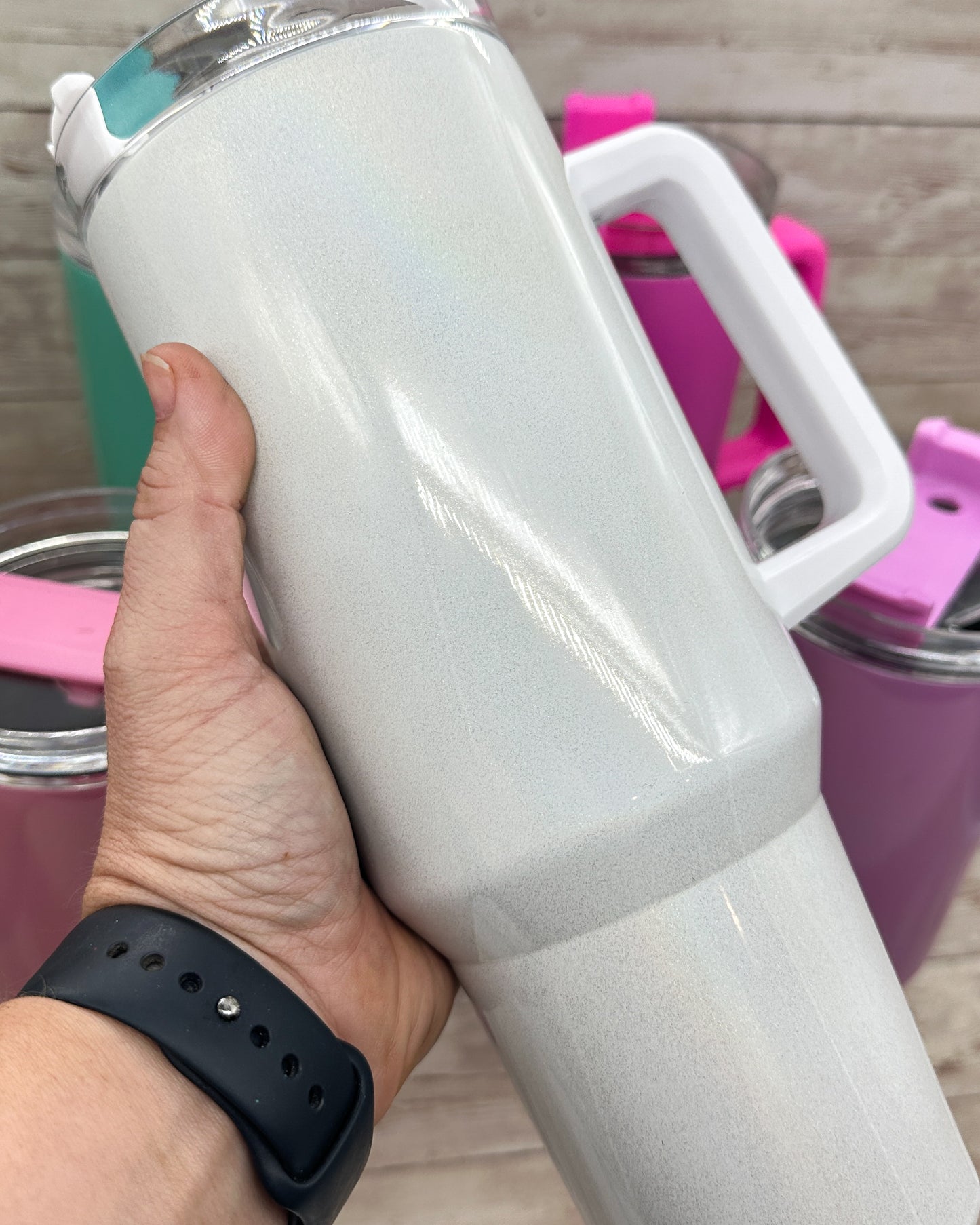 40oz Shimmer Handle Tumbler