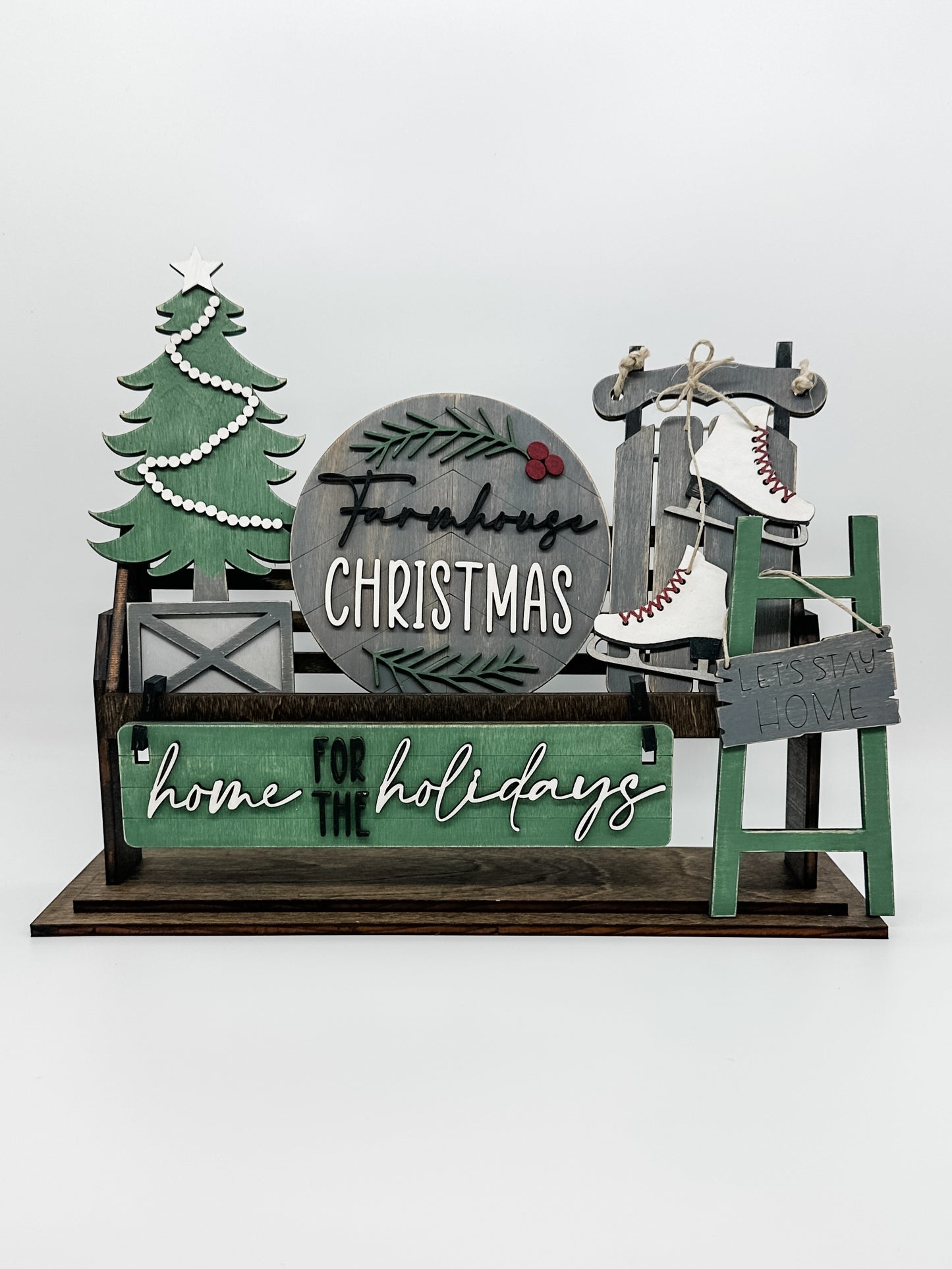 Christmas | Home For The Holidays | Shelf Sitter Insert | Interchangeable Add On