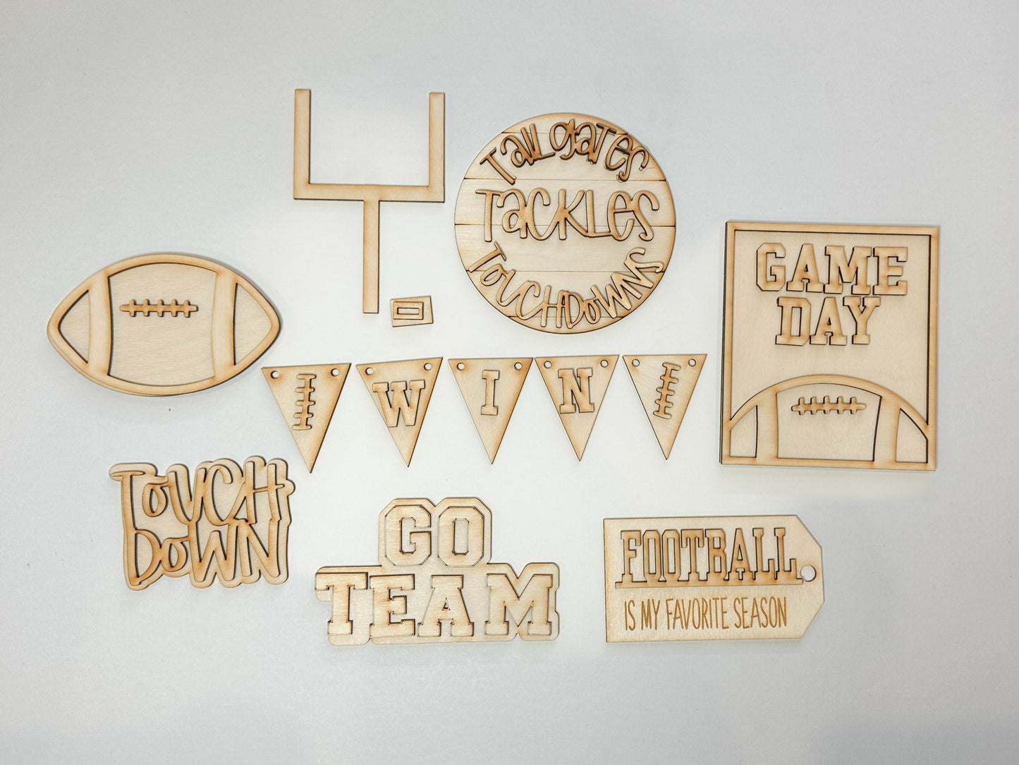 Football | Tiered Tray DIY Kit | Unfinished Paint Your Own