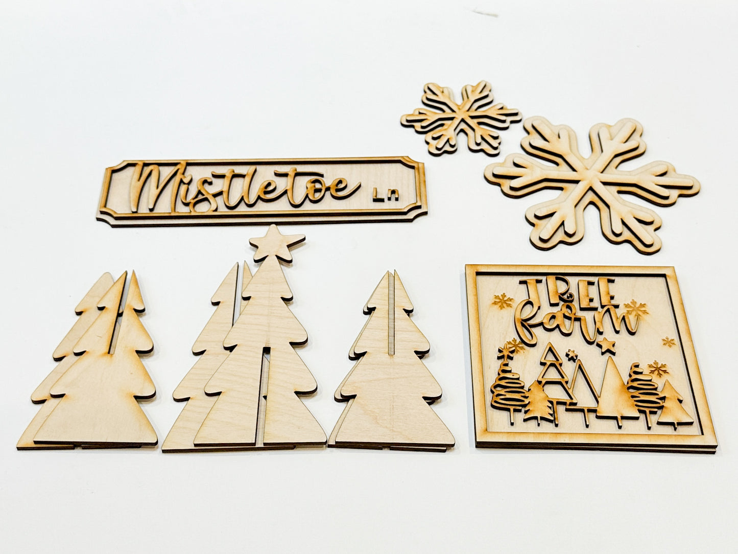 Mistletoe Lane | Christmas Trees | Tiered Tray Stand | Decorate Your Own