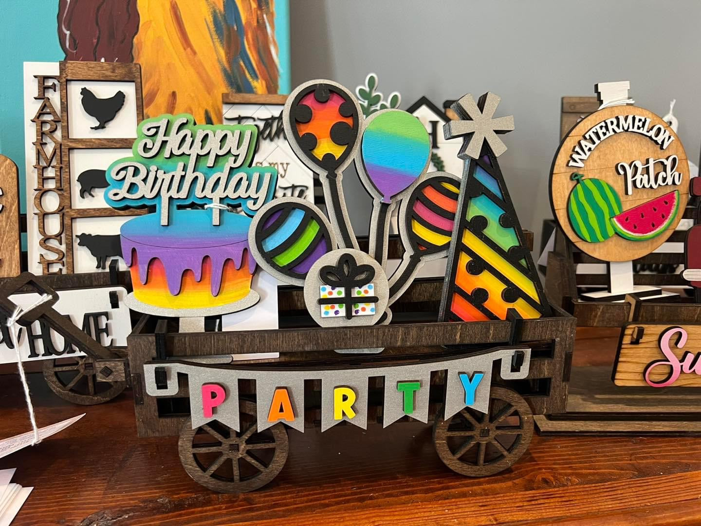 Birthday | Made to Order | Shelf Sitter Insert | Interchangeable Add On