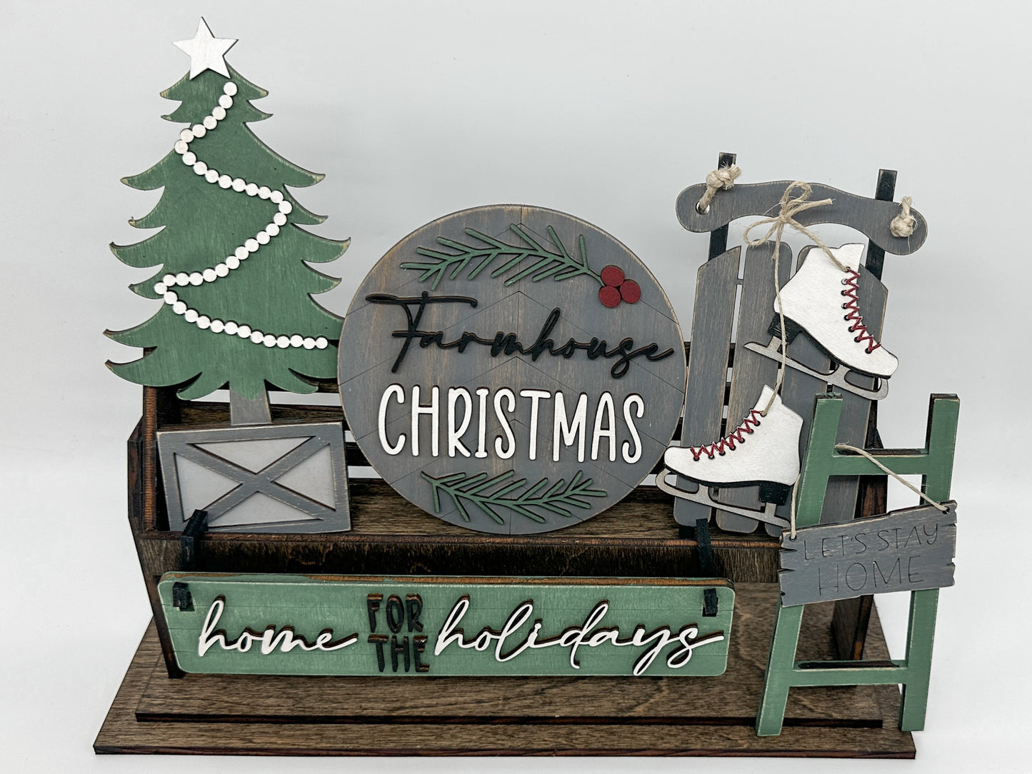 Christmas | Home For The Holidays | Shelf Sitter Insert | Interchangeable Add On