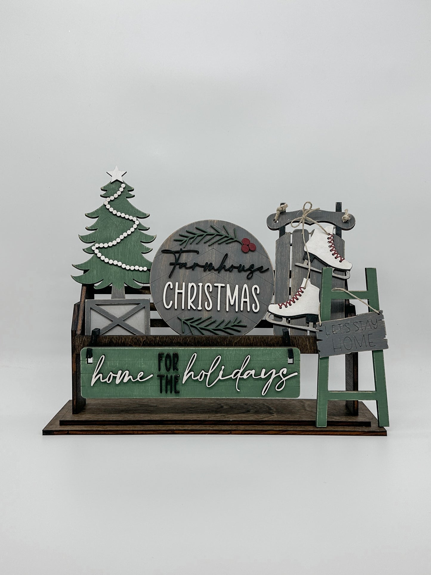 Christmas | Home For The Holidays | Shelf Sitter Insert | Interchangeable Add On