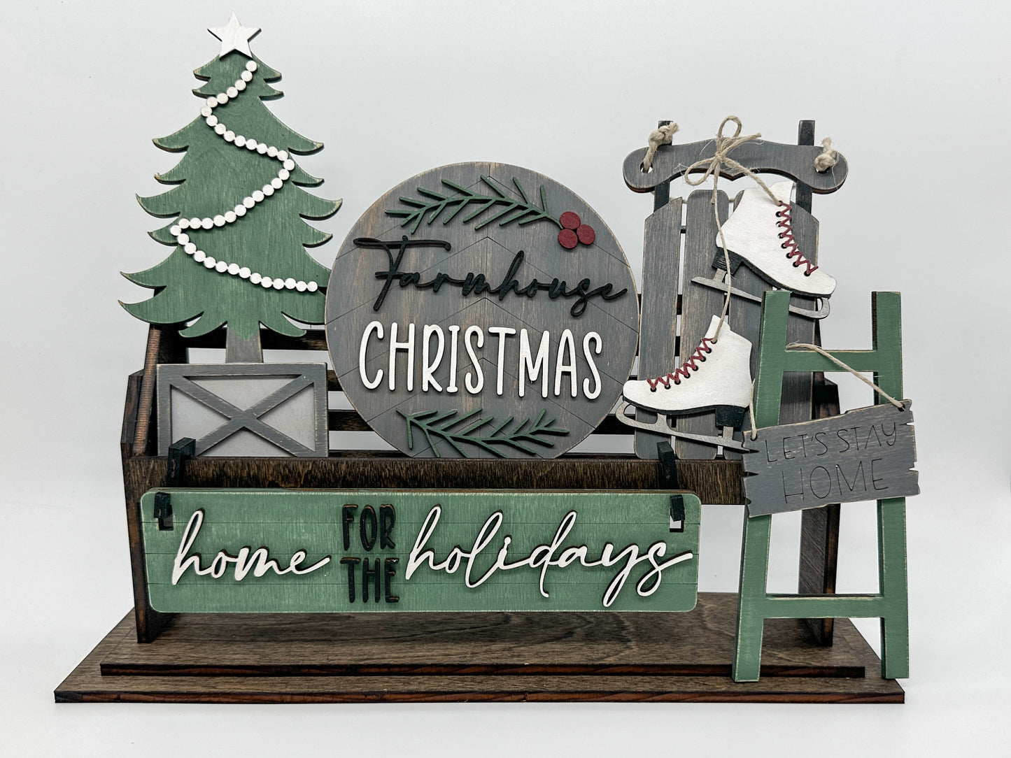 Christmas | Home For The Holidays | Shelf Sitter Insert | Interchangeable Add On