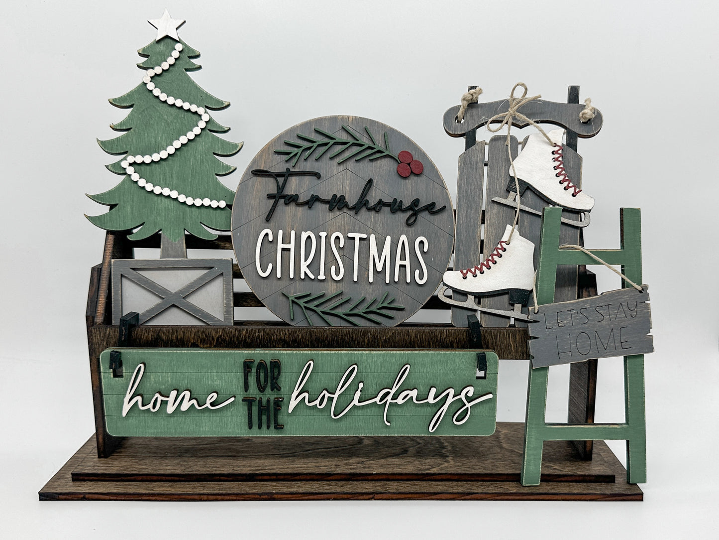 Christmas | Home For The Holidays | Shelf Sitter Insert | Interchangeable Add On