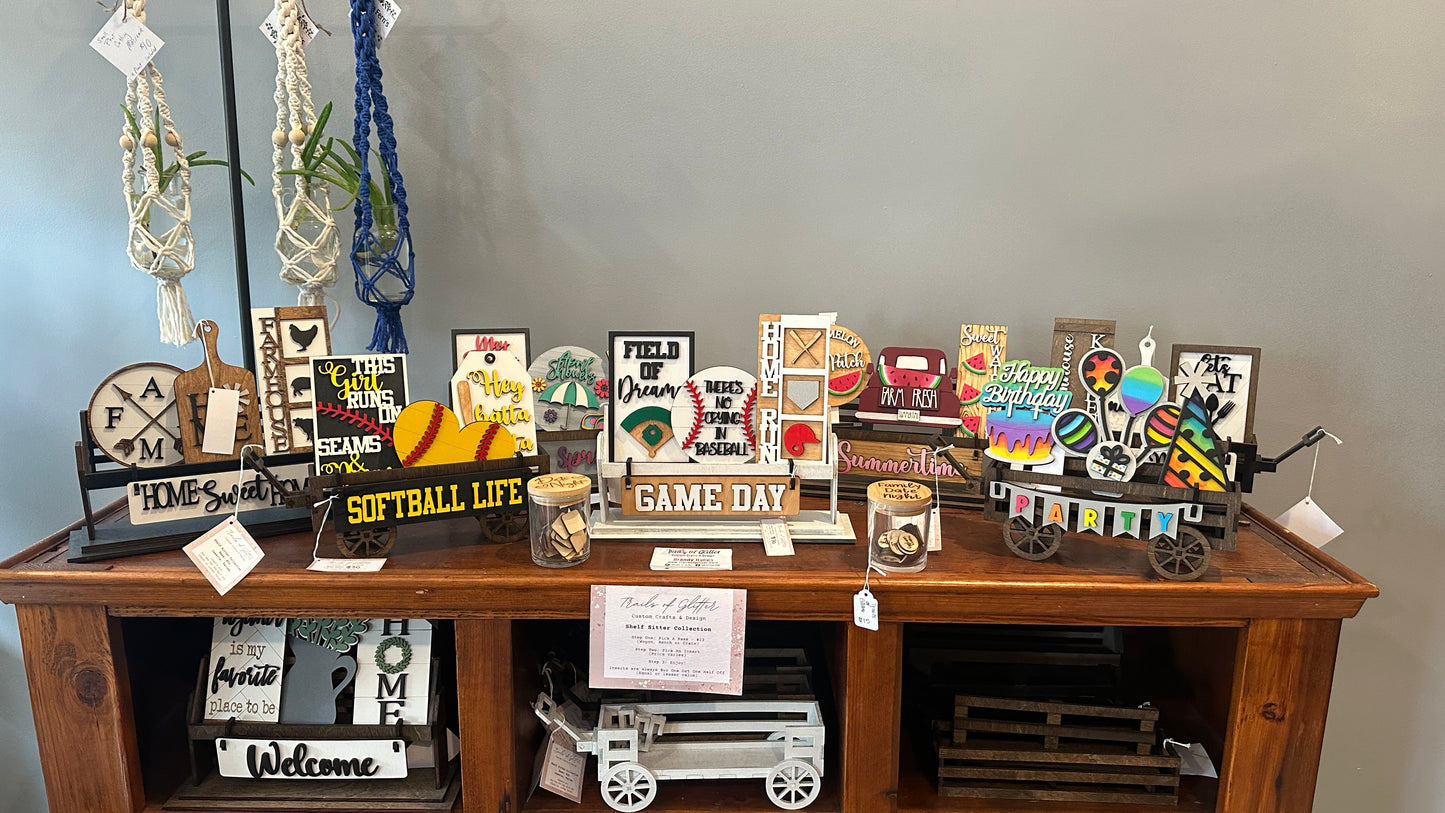 Baseball Shelf Sitter Insert | Interchangeable Add On