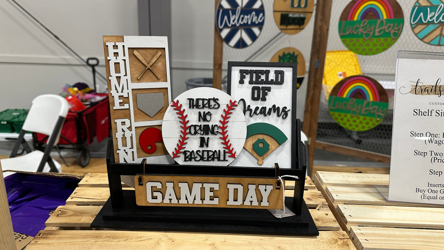 Baseball Shelf Sitter Insert | Interchangeable Add On