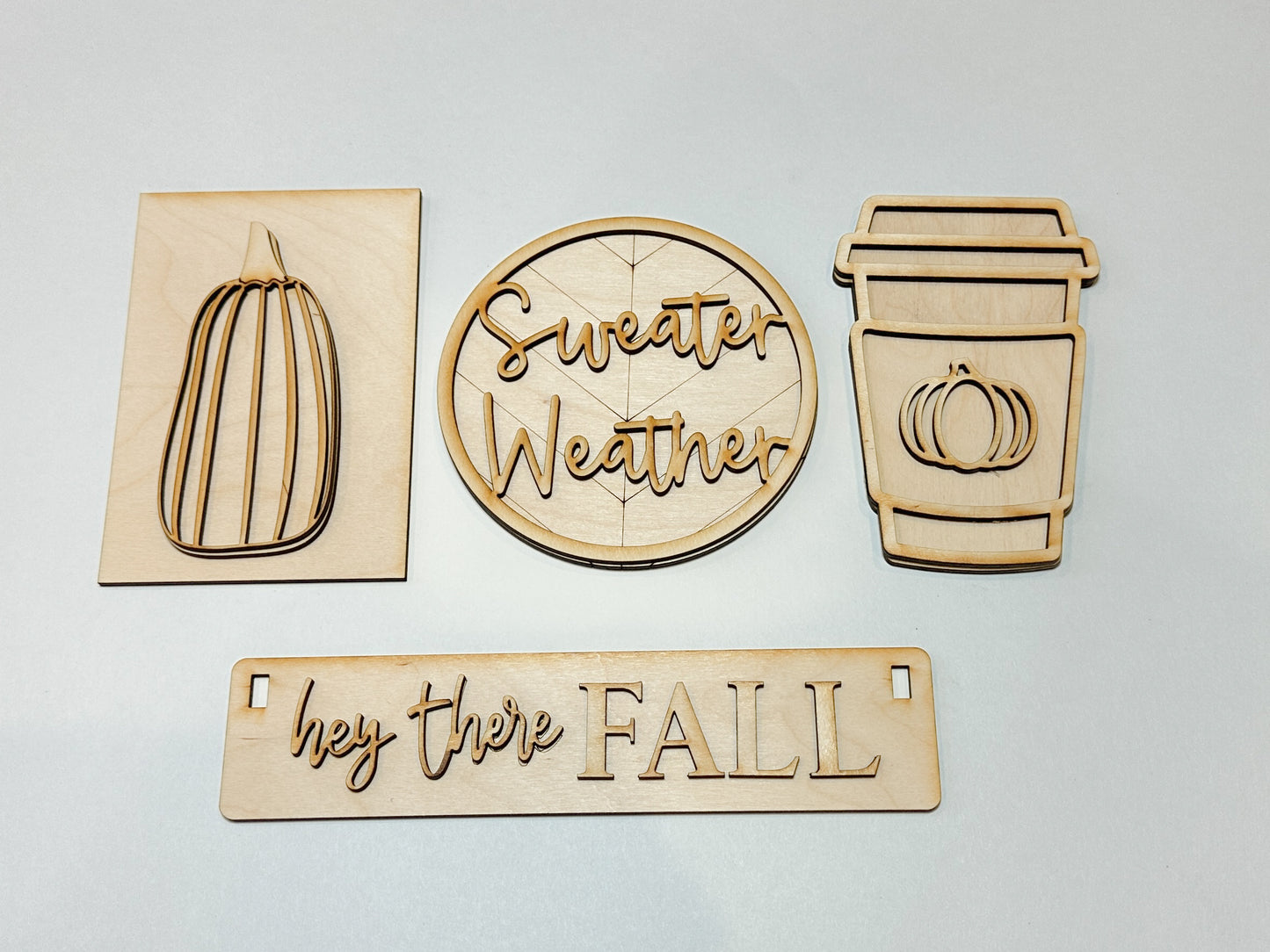 Hey There Fall Shelf Sitter DIY Kit | Unfinished | Paint Your Own