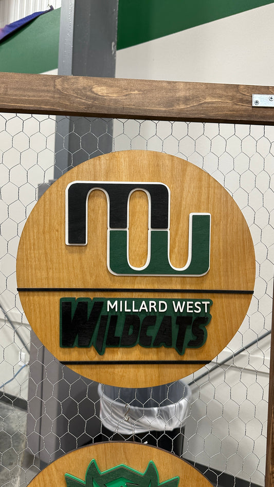 Millard West Wildcats Door Hanger
