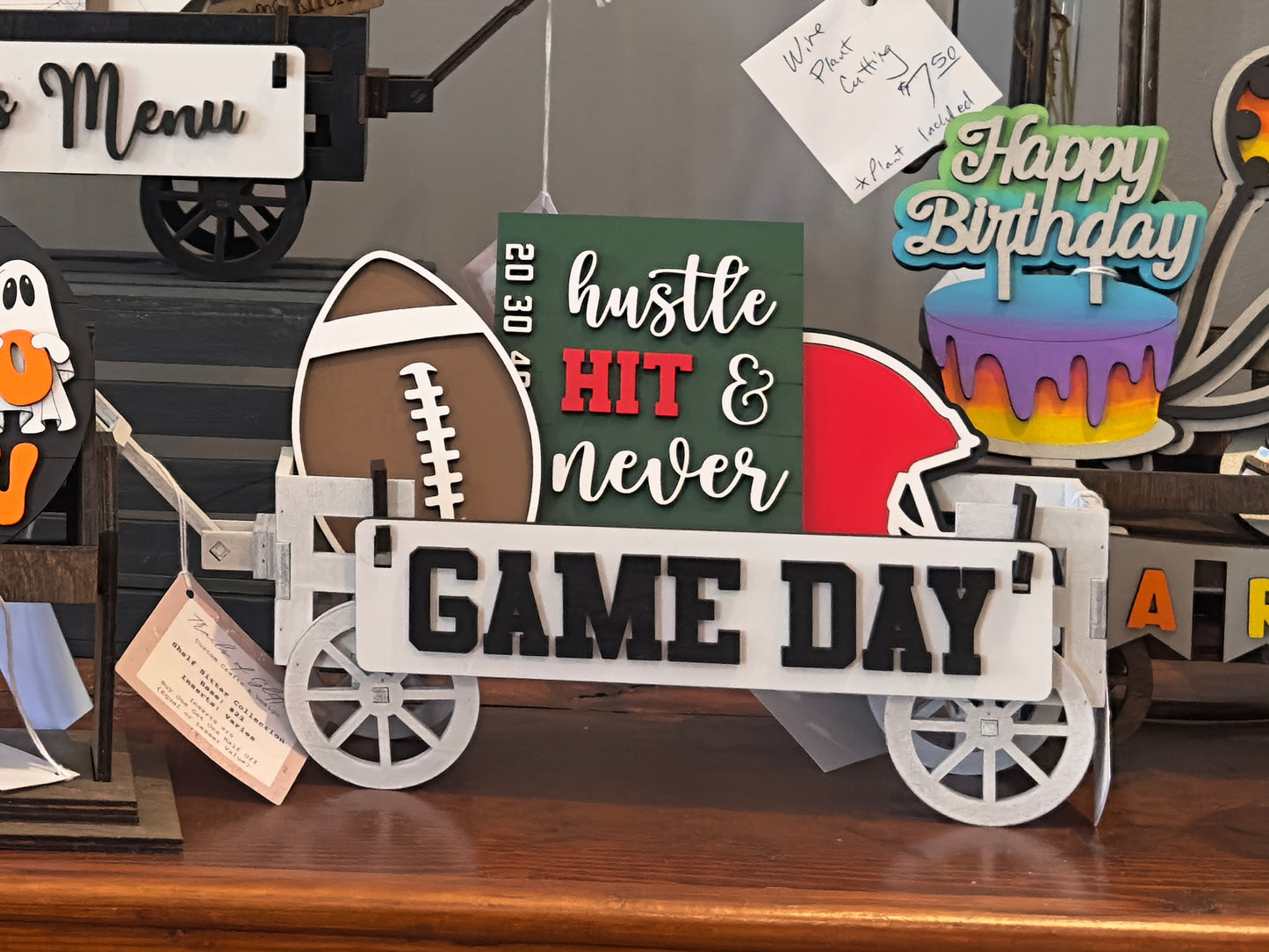 Updated 2024 Football | Game Day Shelf Sitter Insert | Interchangeable Add On