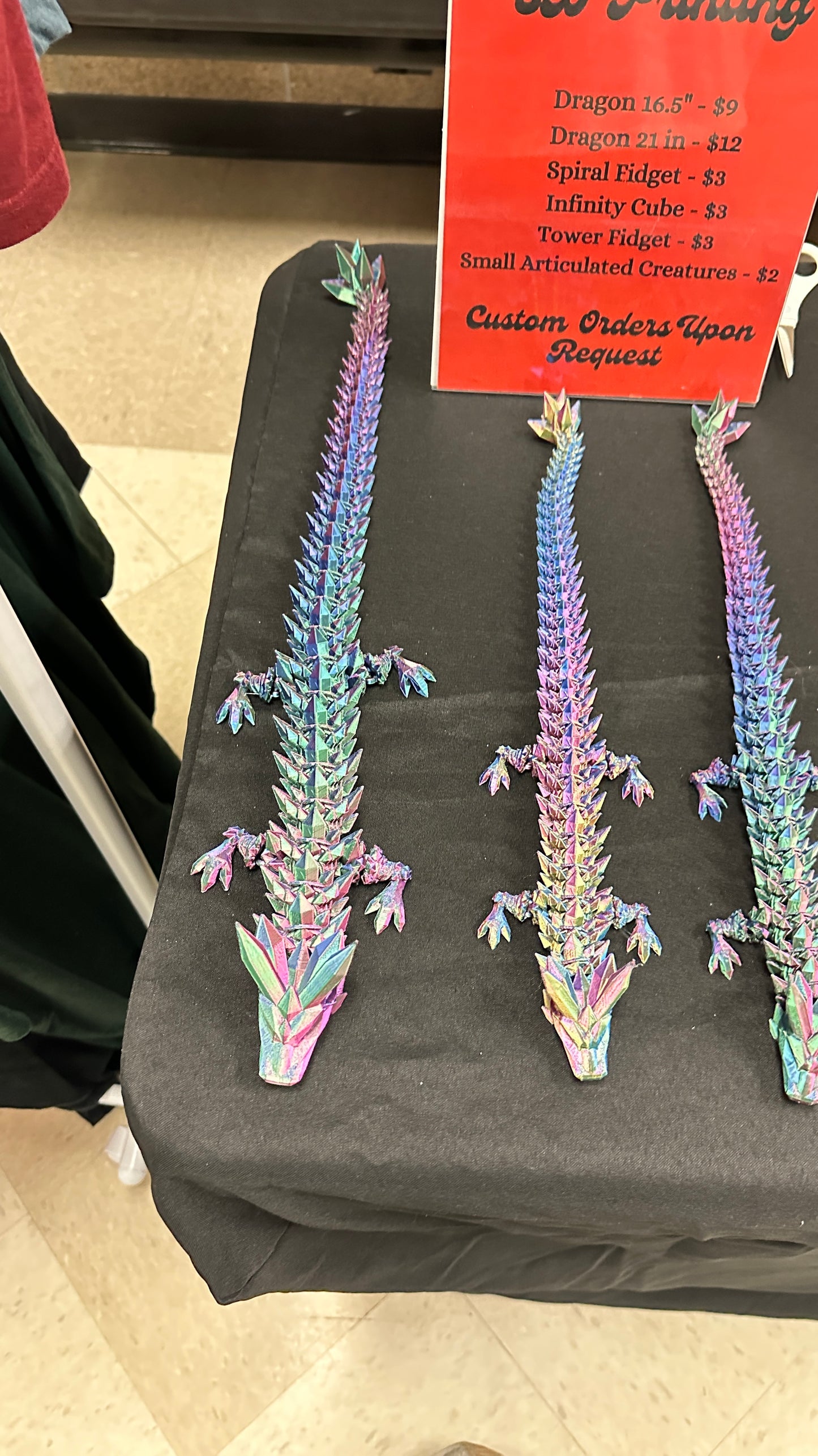 Large Crystal Dragon | 3D Printed | Mystery Color