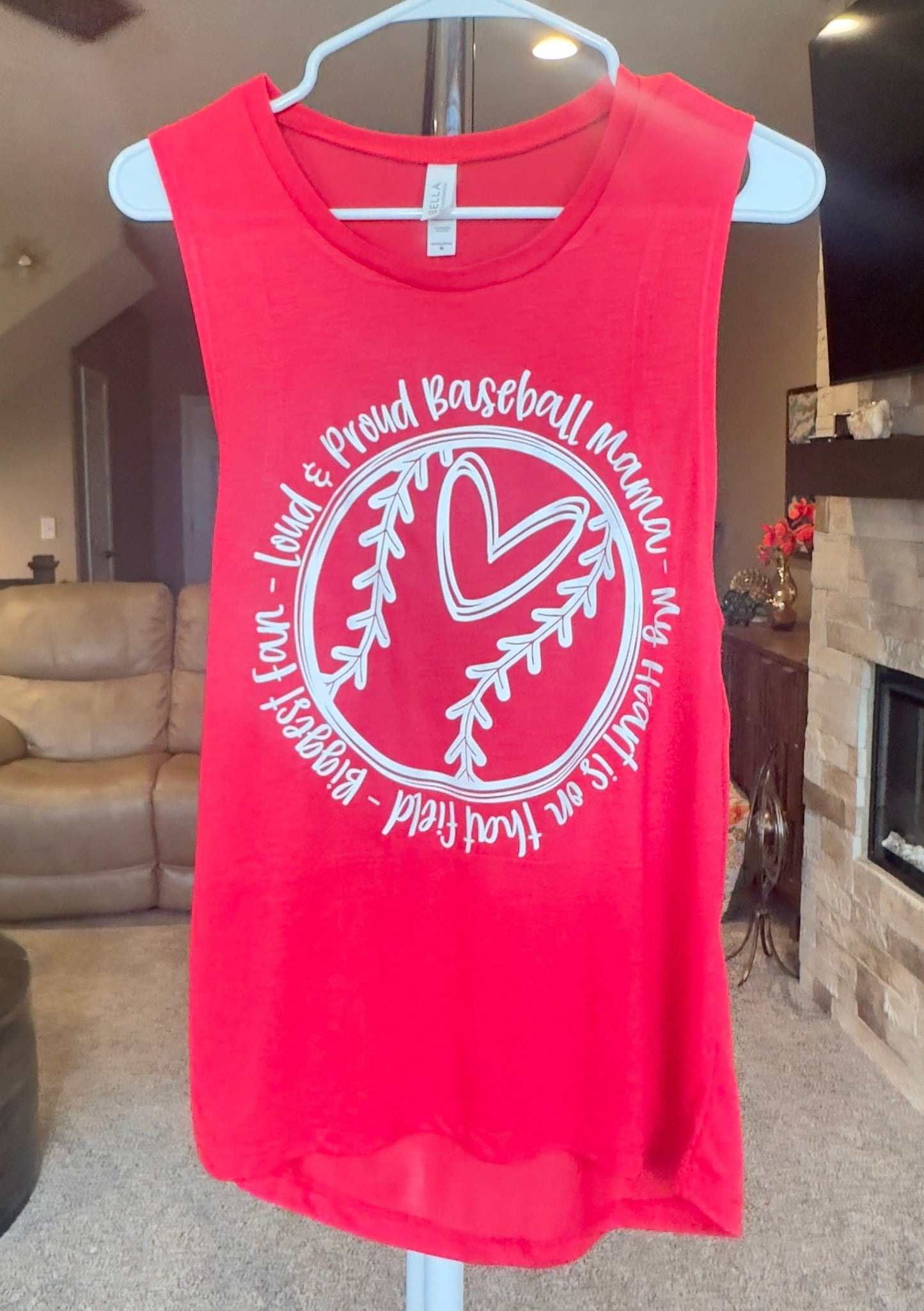 Medium | Baseball Mama | Red | Tee & Tank Sale*