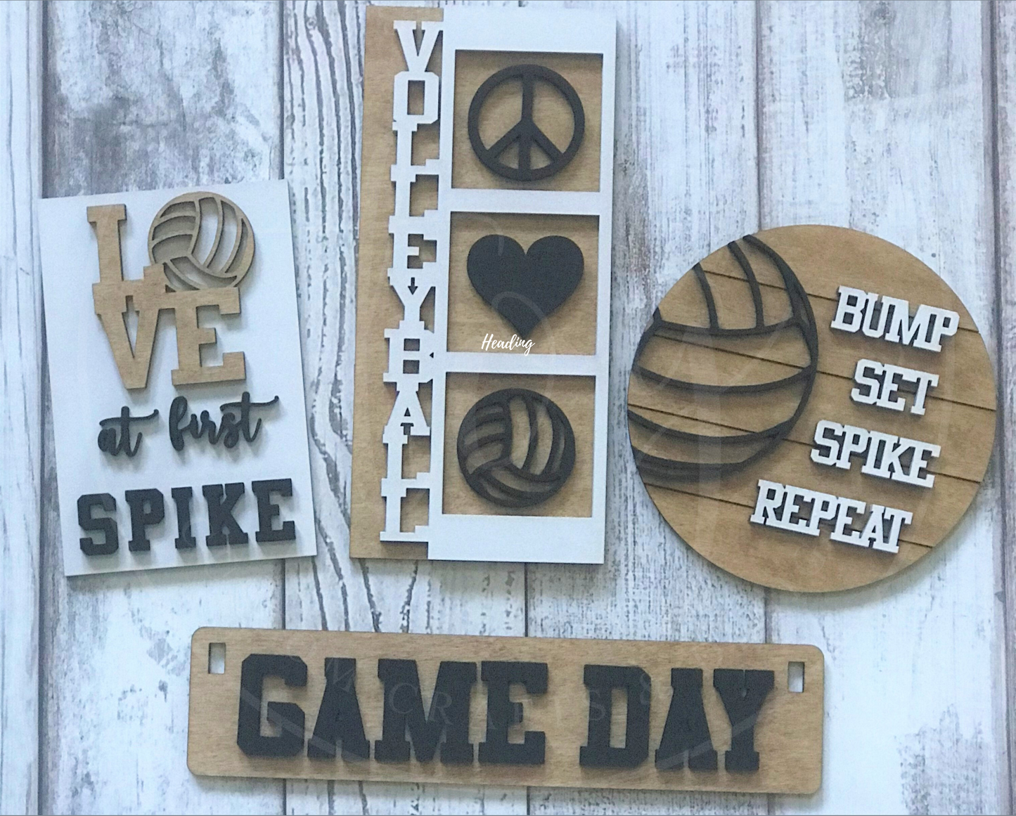 Volleyball | Game Day Shelf Sitter Insert | Interchangeable Add On | Made to Order