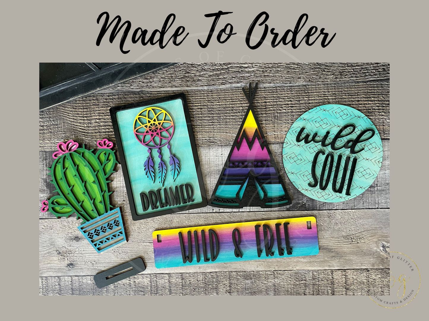 Wild & Free Sitter Insert | Interchangeable Add On | Made to Order
