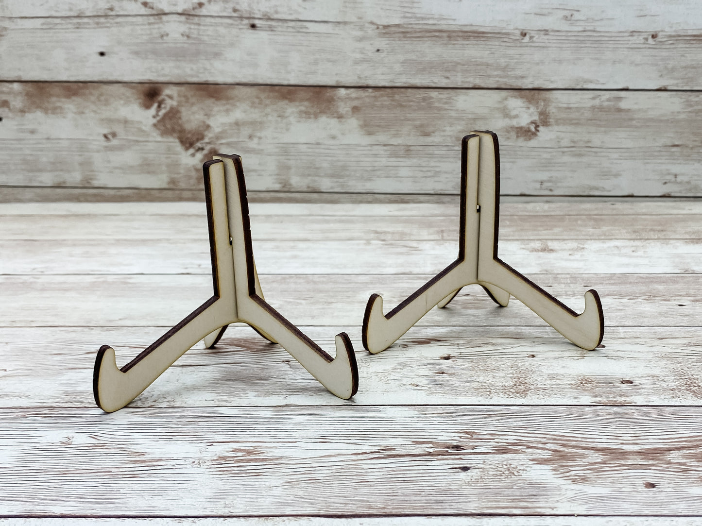 Tiered Tray Small Easels - Unfinished - Set of Two