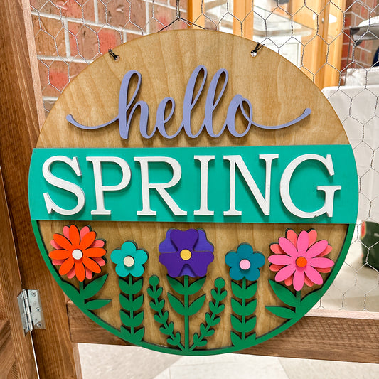 Hello Spring Door Hanger