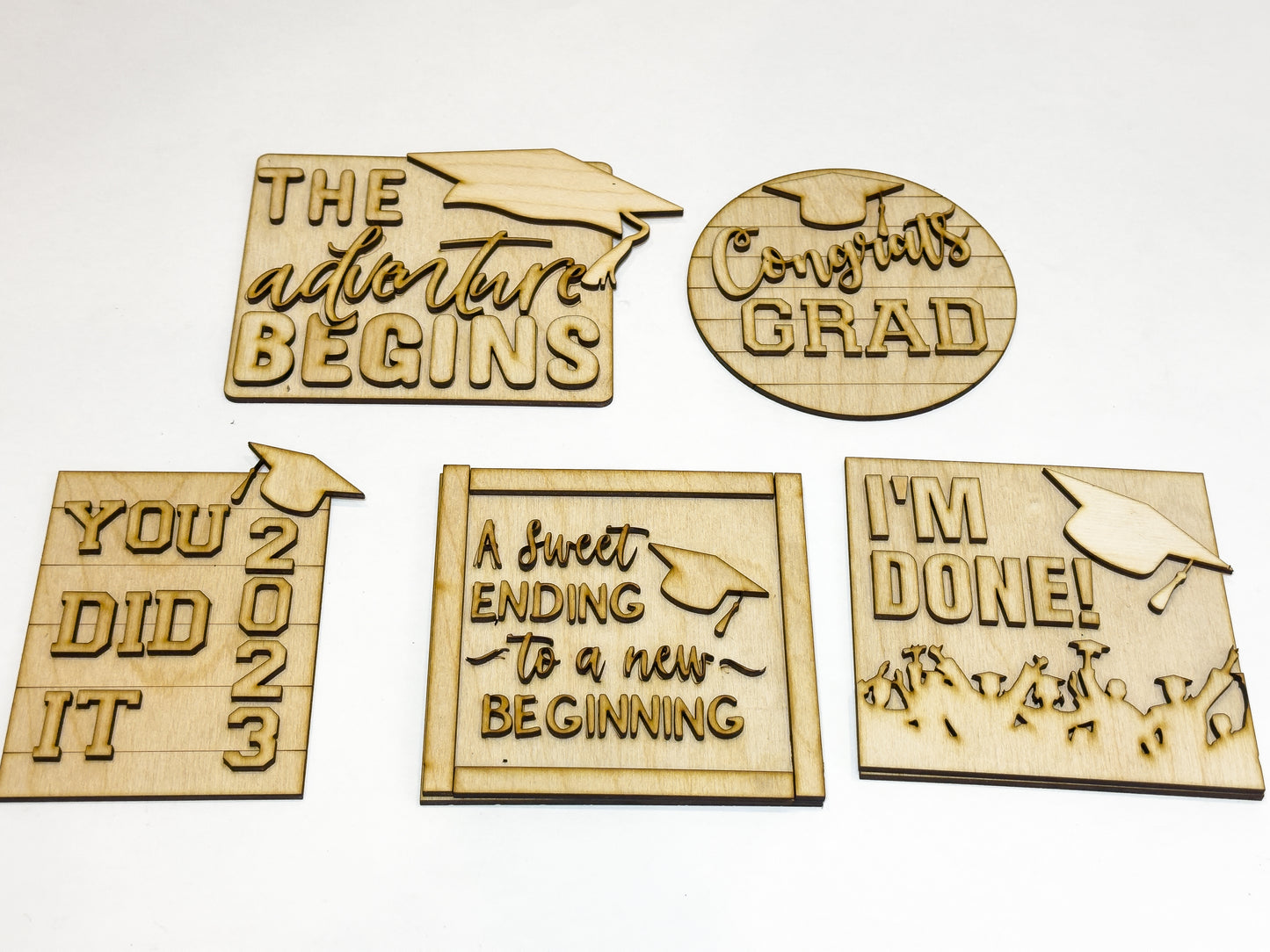 Graduation Tiered Tray DIY Kit | Unfinished Paint Your Own