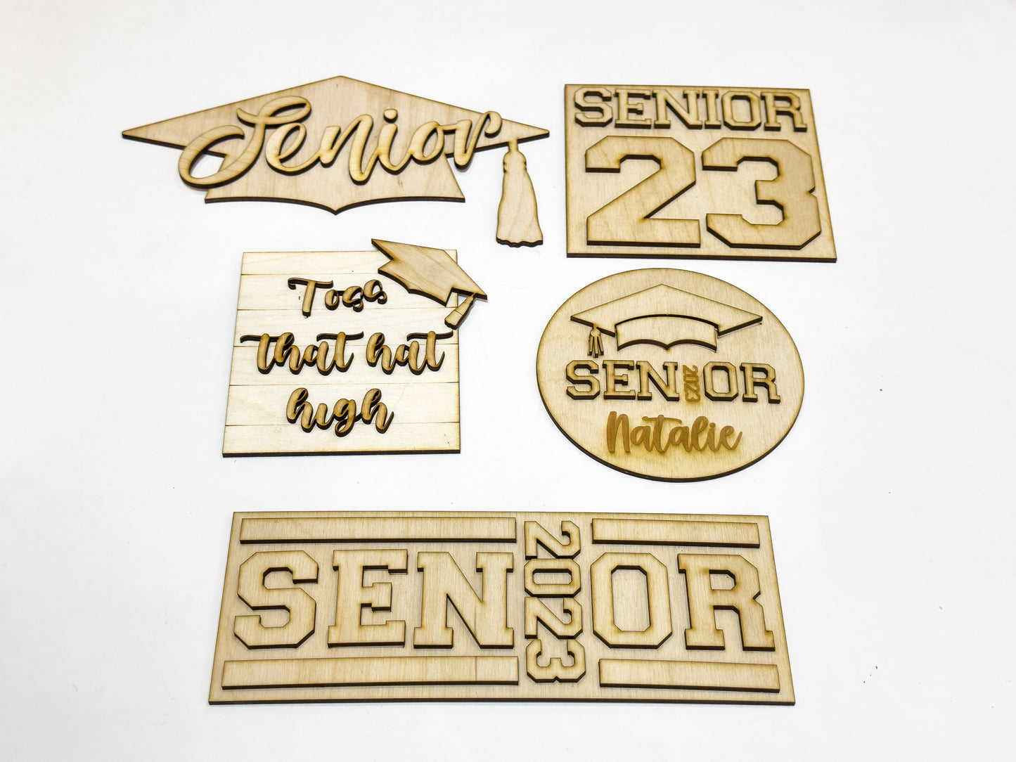 Senior | Graduation Tiered Tray DIY Kit | Unfinished Paint Your Own
