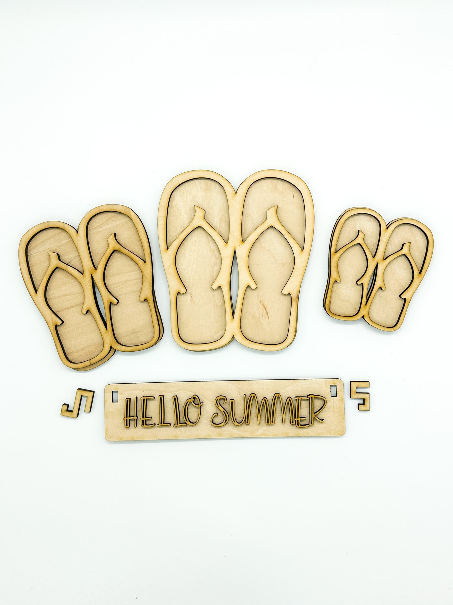 Flip Flop Summer Shelf Sitter DIY Kit | Unfinished Paint Your Own