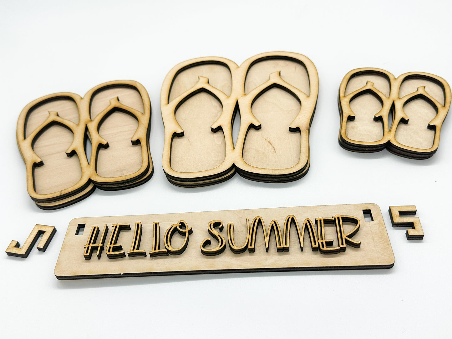 Flip Flop Summer Shelf Sitter DIY Kit | Unfinished Paint Your Own