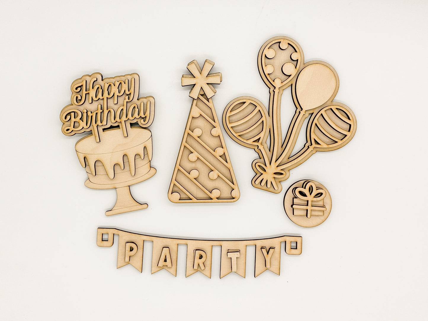 Happy Birthday Shelf Sitter DIY Kit | Unfinished Paint Your Own