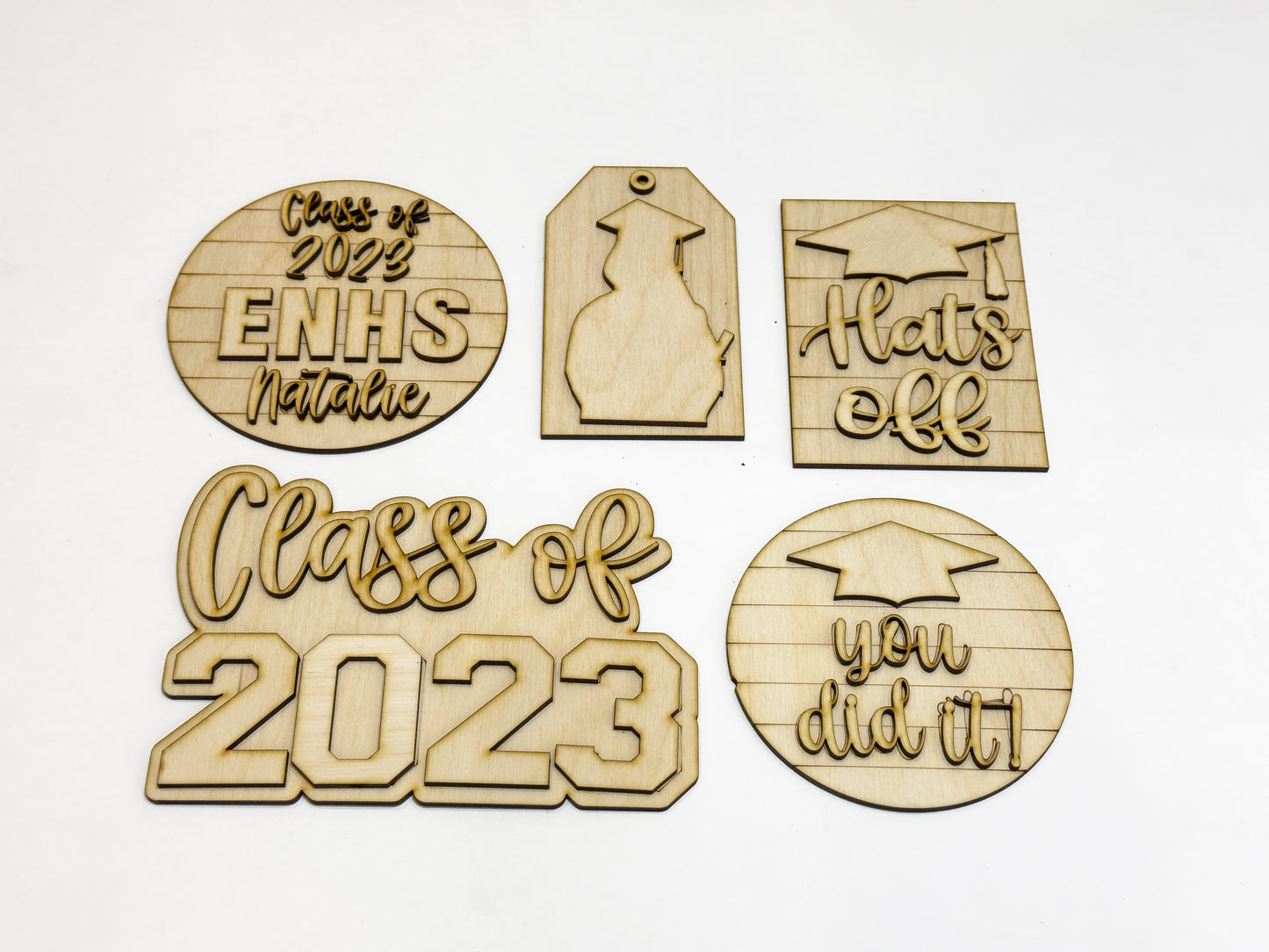 Graduation | Class of 2023 Tiered Tray DIY Kit | Unfinished Paint Your Own