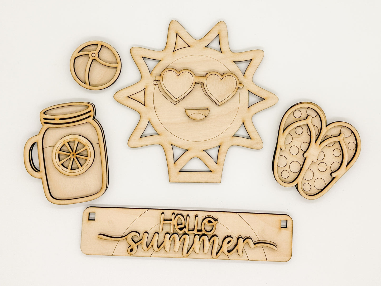 Hello Summer Sun Shelf Sitter DIY Kit | Unfinished Paint Your Own