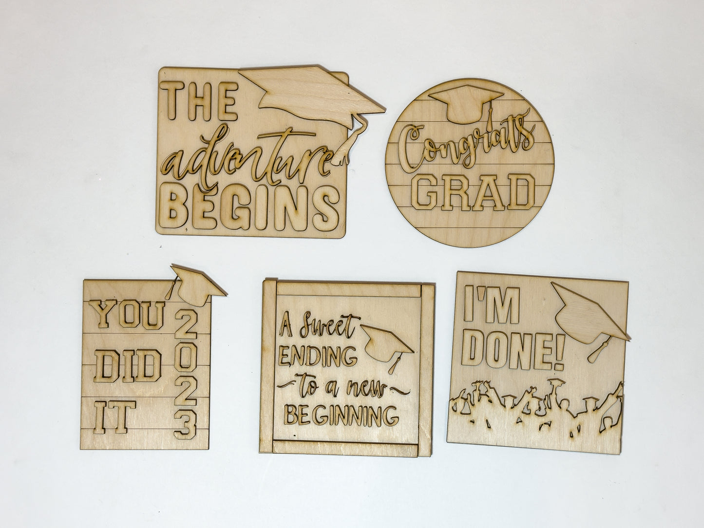 Graduation Tiered Tray DIY Kit | Unfinished Paint Your Own