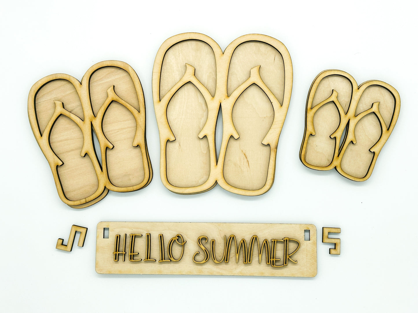 Flip Flop Summer Shelf Sitter DIY Kit | Unfinished Paint Your Own