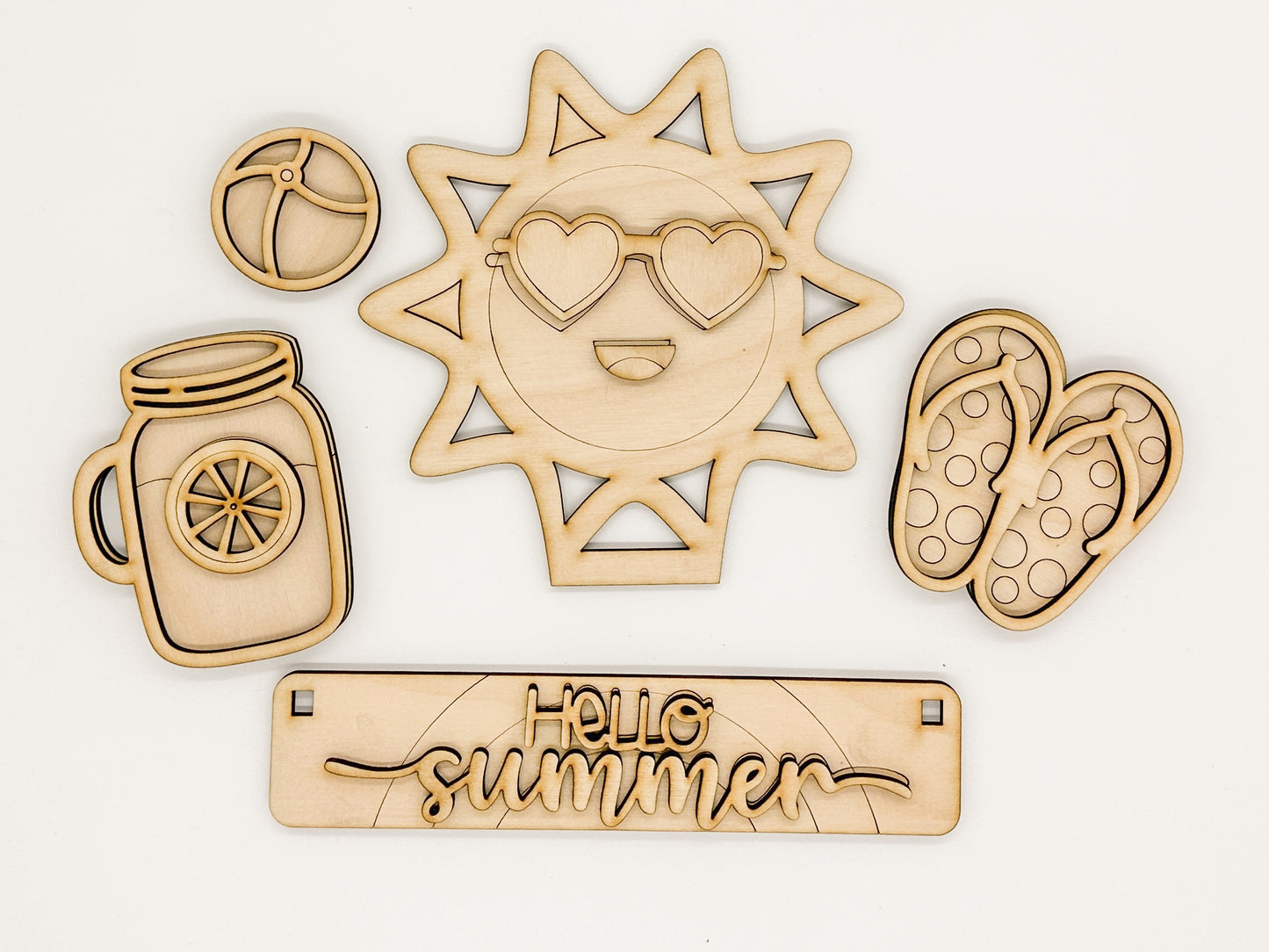 Hello Summer Sun Shelf Sitter DIY Kit | Unfinished Paint Your Own