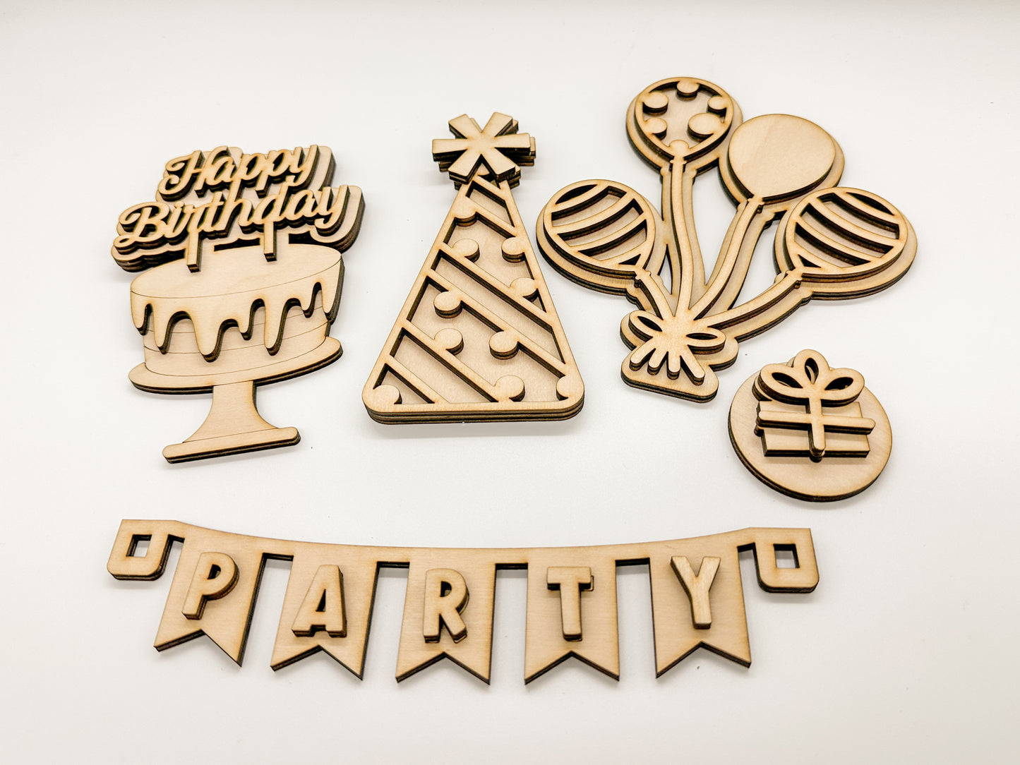 Happy Birthday Shelf Sitter DIY Kit | Unfinished Paint Your Own