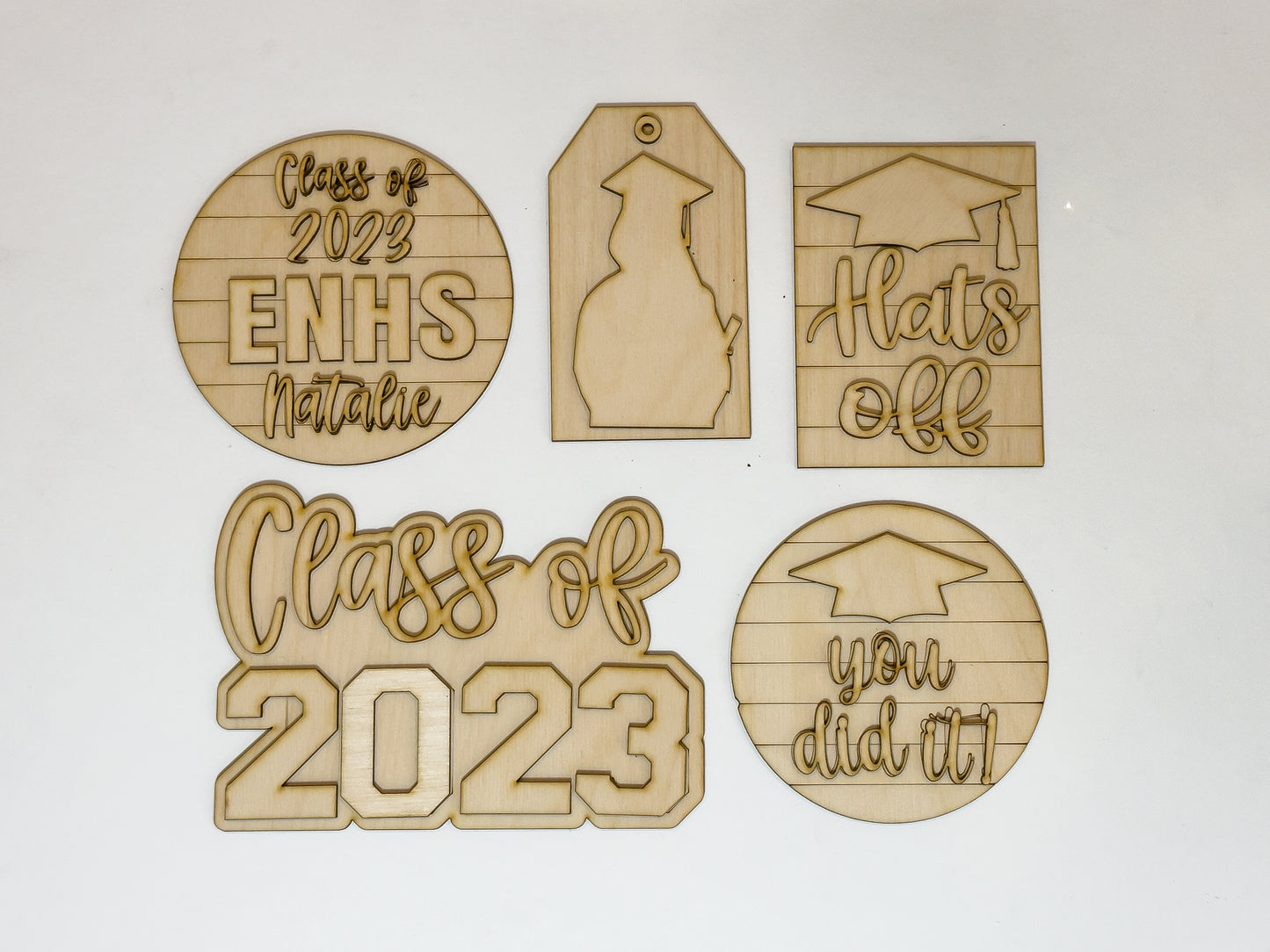 Graduation | Class of 2023 Tiered Tray DIY Kit | Unfinished Paint Your Own