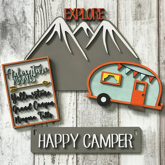 PRE ORDER | Happy Camper Sitter Insert | Interchangeable Add On | Made to Order