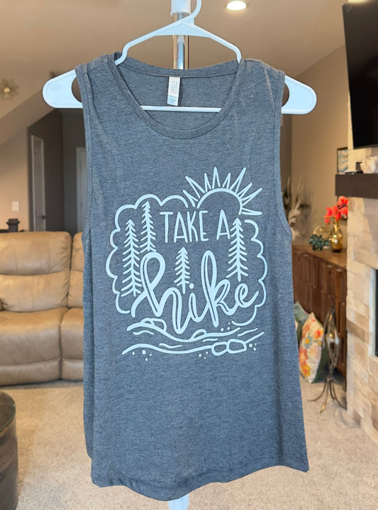 Small | Take a Hike | Heather Dark | Tee & Tank Sale