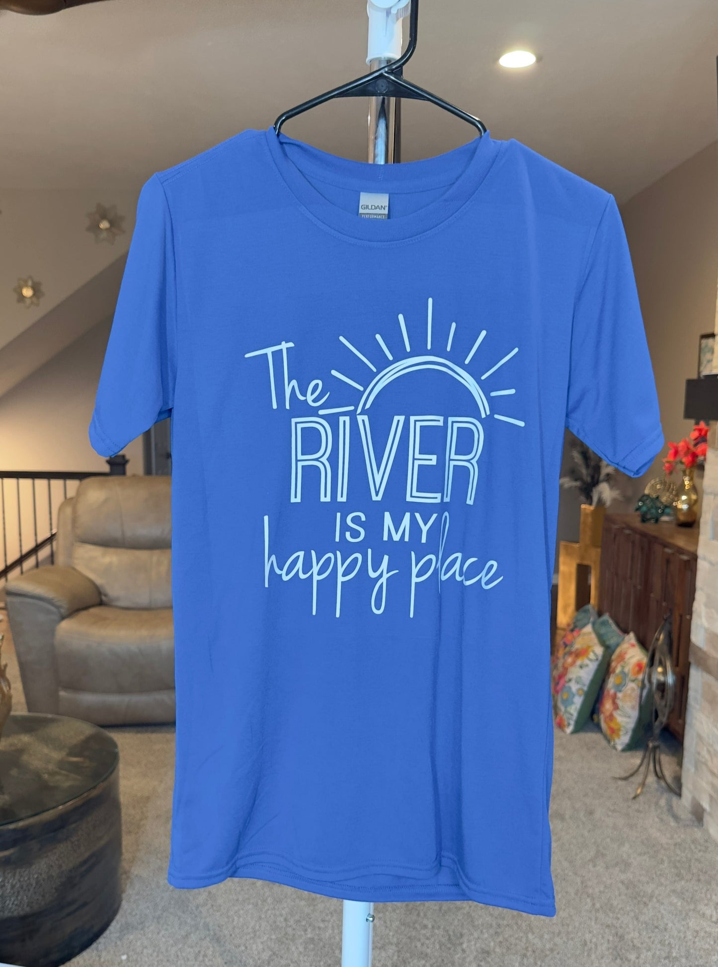 Small | The River Is My Happy Place | Royal | Tee & Tank Sale