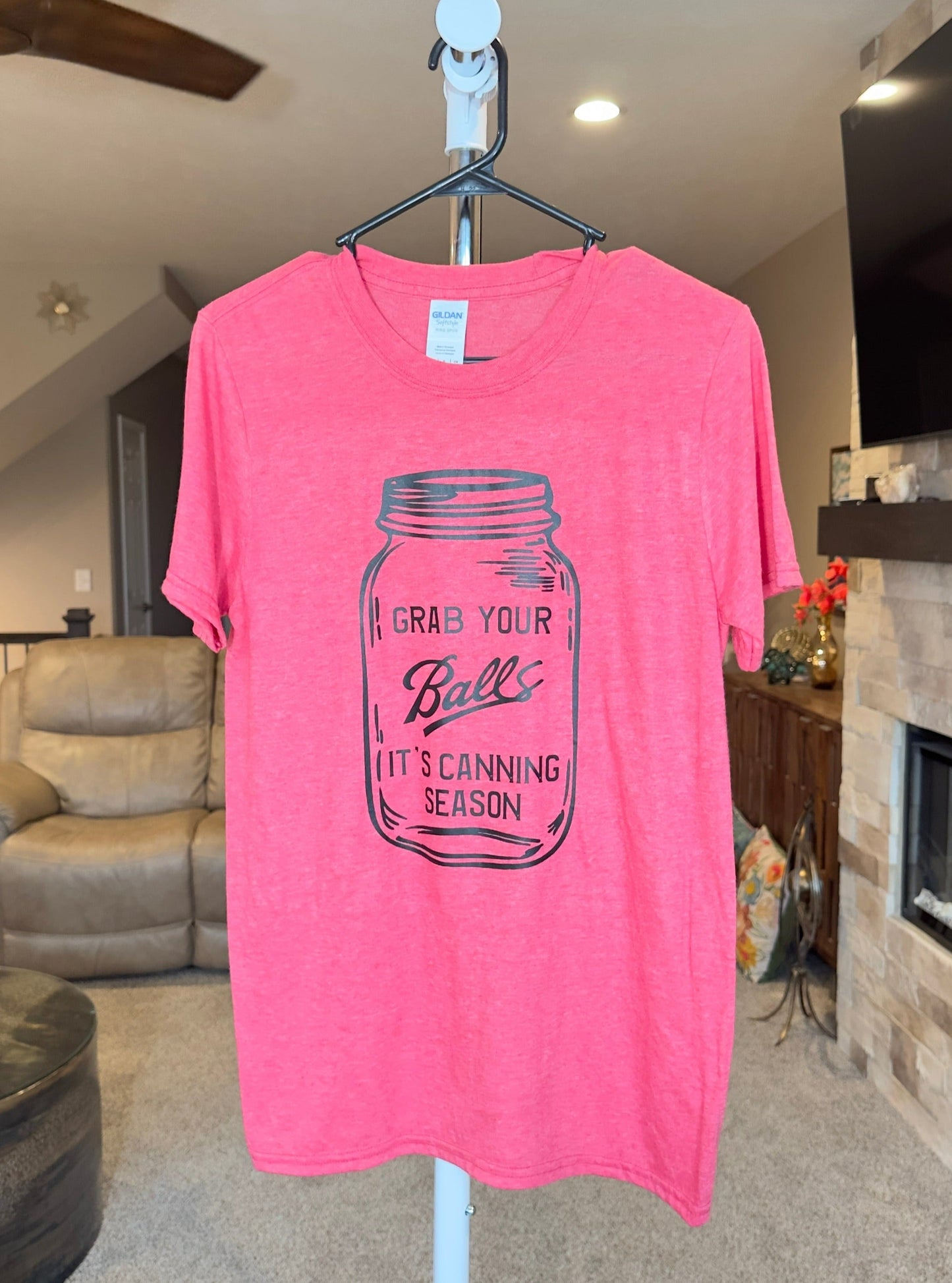 Small | Grab Your Balls, It's Canning Season | Heather Red | Tee & Tank Sale*
